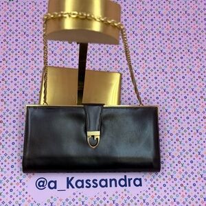 Vintage Gucci Leather Clutch / Shoulder Bag